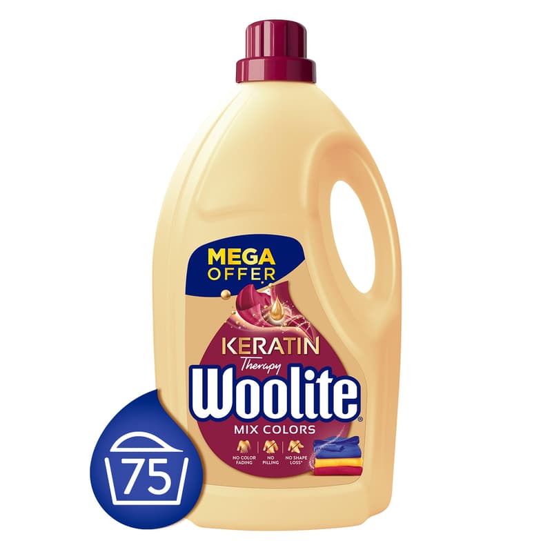 Woolite Keratin Therapy Color Washing Detergent, 4,5 l (75 washloads)