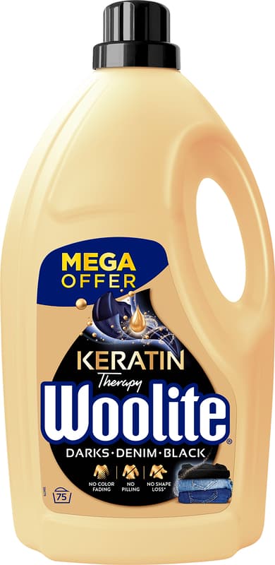Woolite Keratin Therapy mosószer sötét ruhákhoz 4.5 l