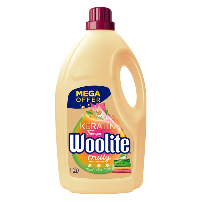 Woolite Keratin Therapy Fruity Color Washing Detergent, 4,5 l (75 washloads)