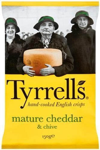 Tyrrells Burgonyachips chedar sajttal és snidlinggel