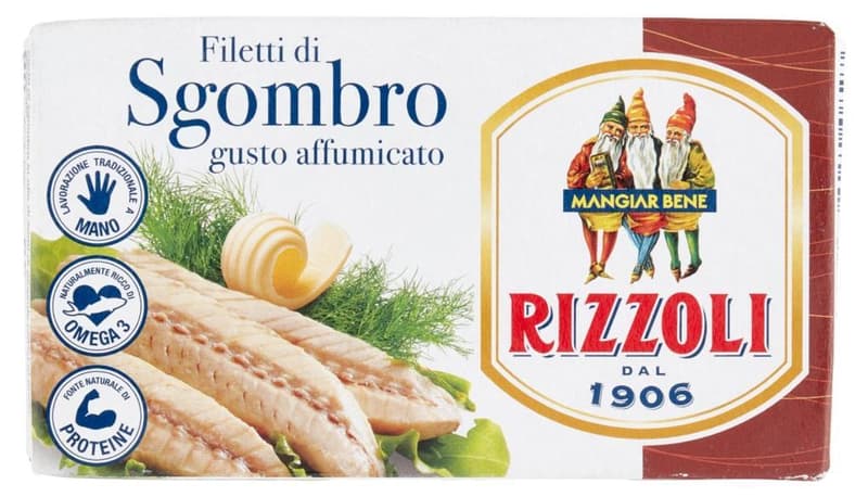 Rizzoli Makrélafilé napraforgóolajban (28%), füstölt ízű (90 g)
