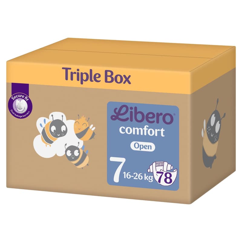 Libero Comfort 7 TRIPLE BOX open diaper 16-26 kg (size 7)
