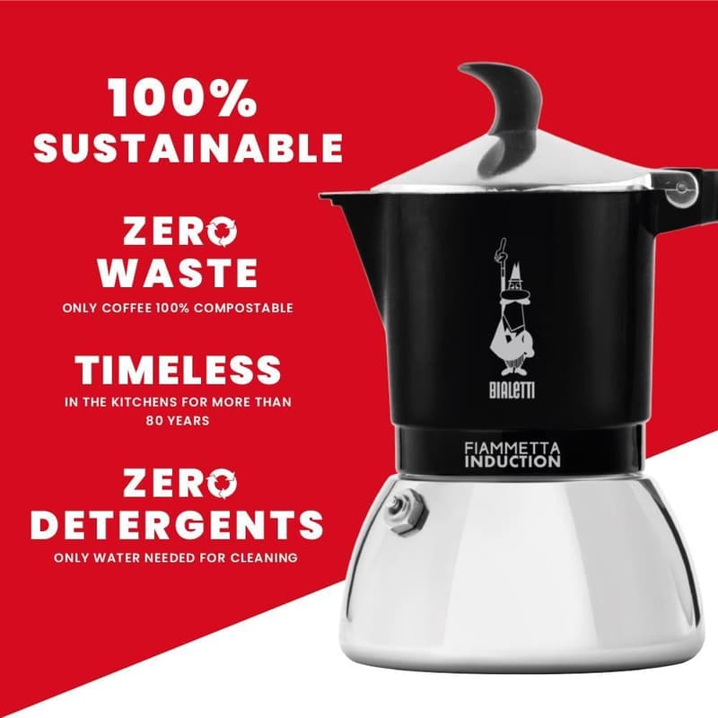 Bialetti Fiammetta Induction coffee maker 4 cups - black