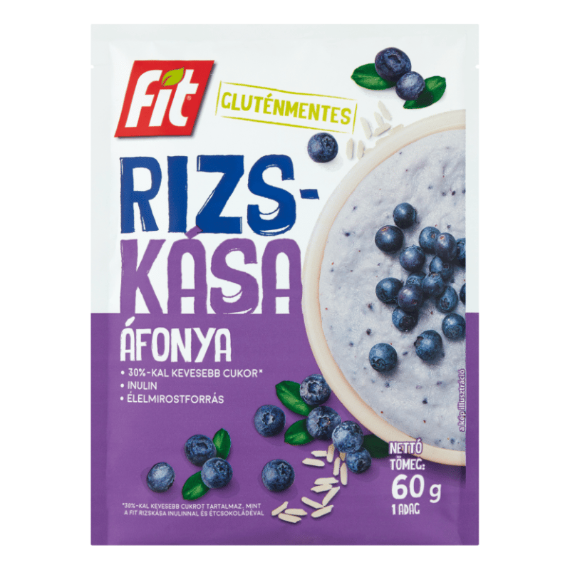 Fit Rice Porridge with blueberries