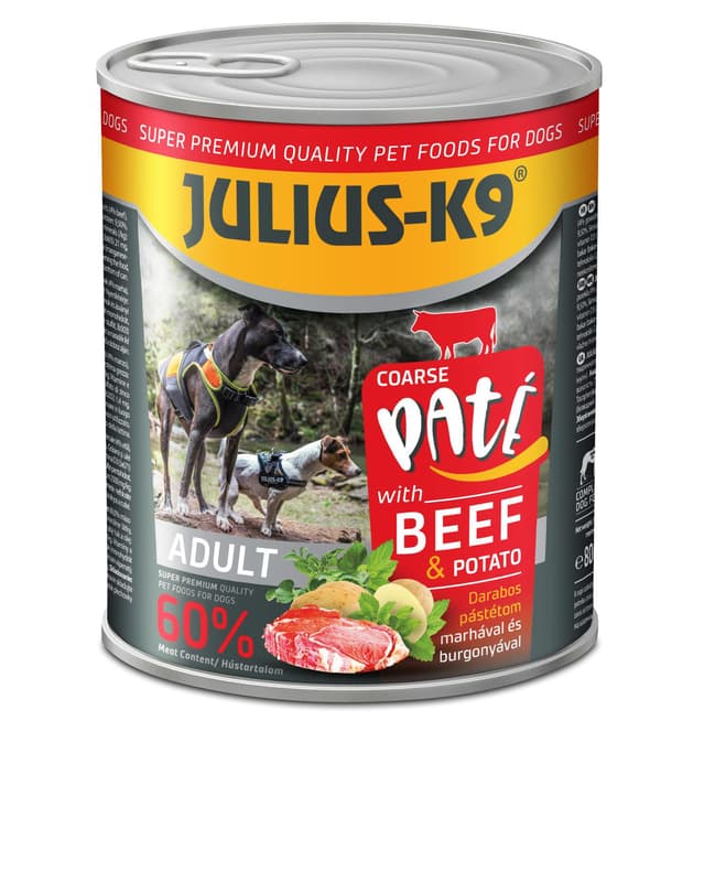 Julius-K9 Dog konzerv pástétom felnőtt kutyáknak, marha-burgonya
