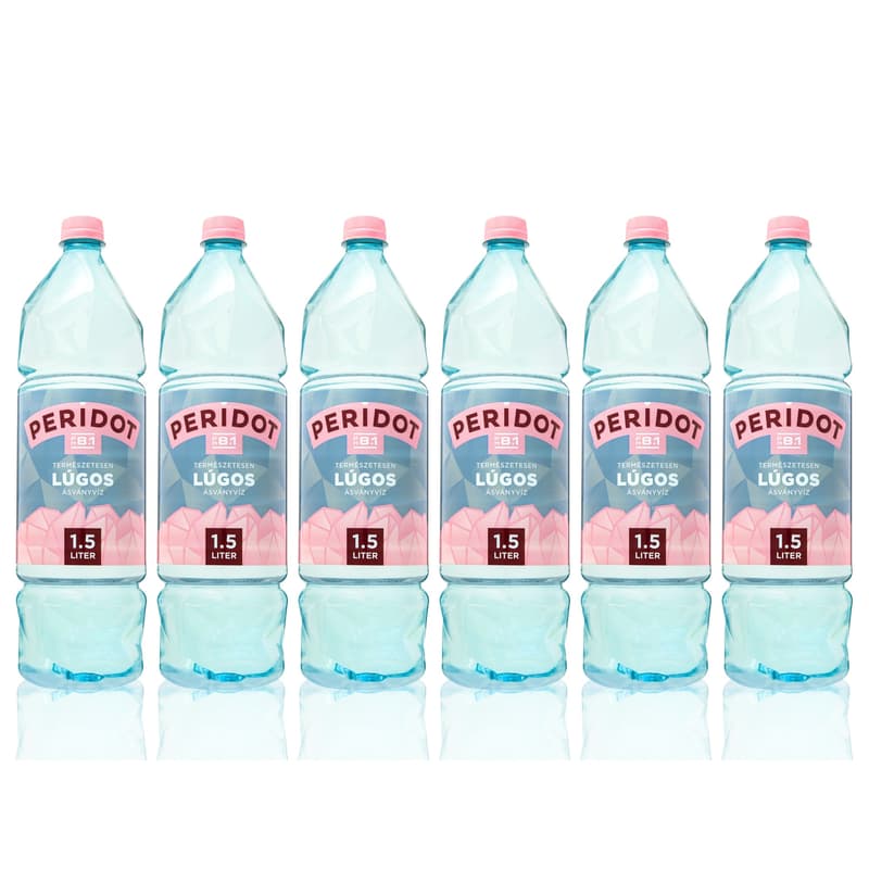PERIDOT természetesen lúgos, jégkorszaki szénsavmentes ásványvíz multipack (6 x 1,5 liter)