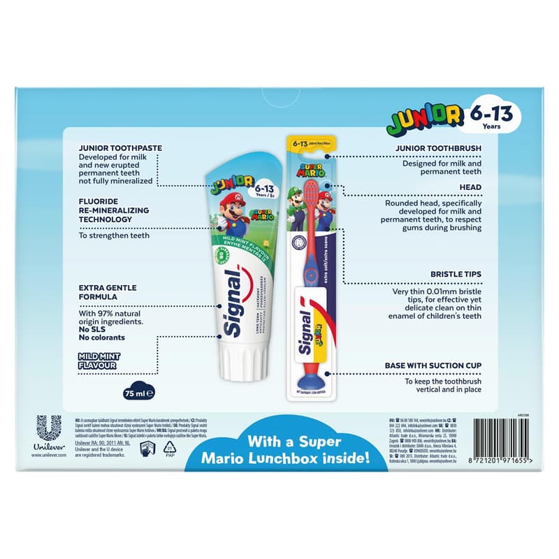 Signal Kids Super Mario gift set with lunchbox