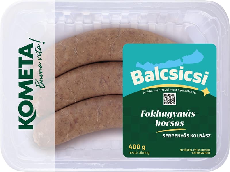 Kométa Friss fokhagymás borsos sütnivaló kolbász