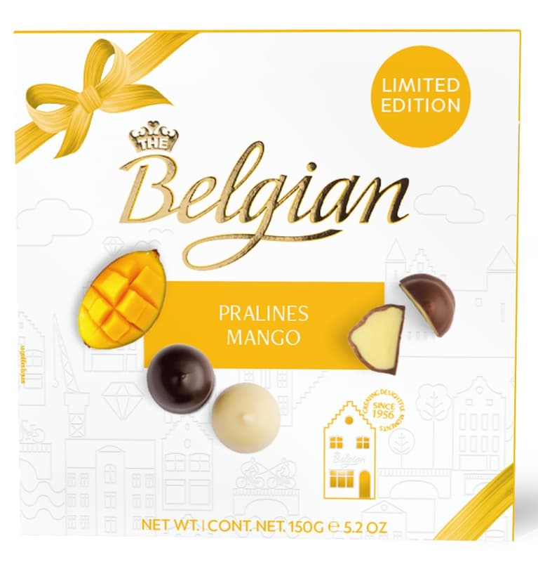 Belgian Pralinés Mango mangókrémmel töltött desszert