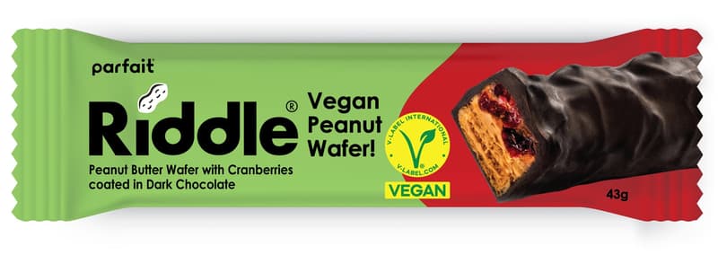 Riddle Vegan Peanut Butter Wafer Bar with Blueberries