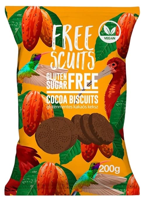 FreeScuits Gluténmentes kakaós keksz