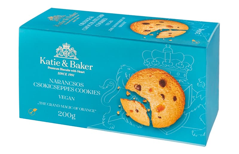 Katie&Baker vegán narancsos csokicseppes keksz