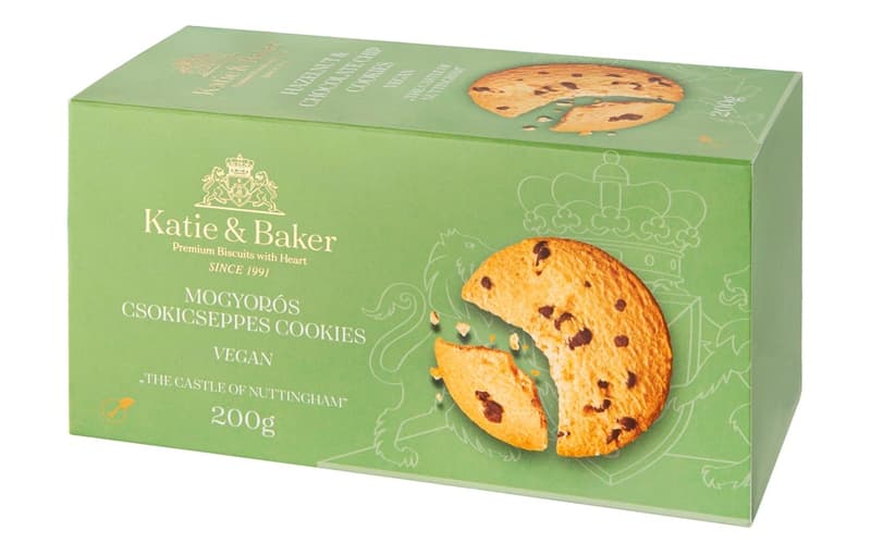Katie&Baker vegán mogyorós belga csokicseppes keksz