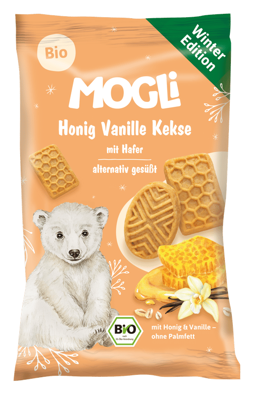 Mogli Organic honey vanille biscuit 50g