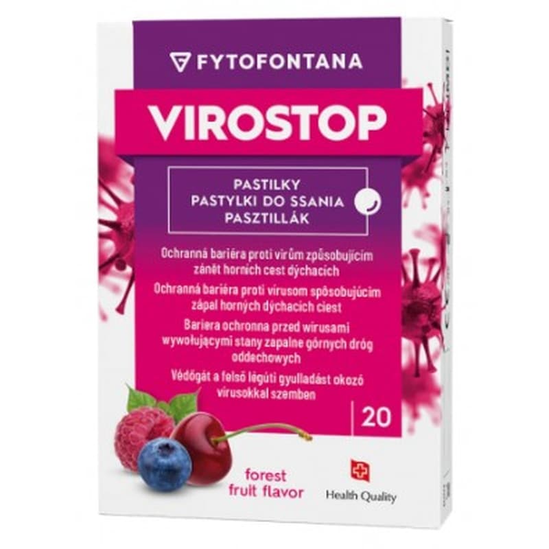Virostop Fytofontana pasztilla erdei gyümölcs OTE 20 db