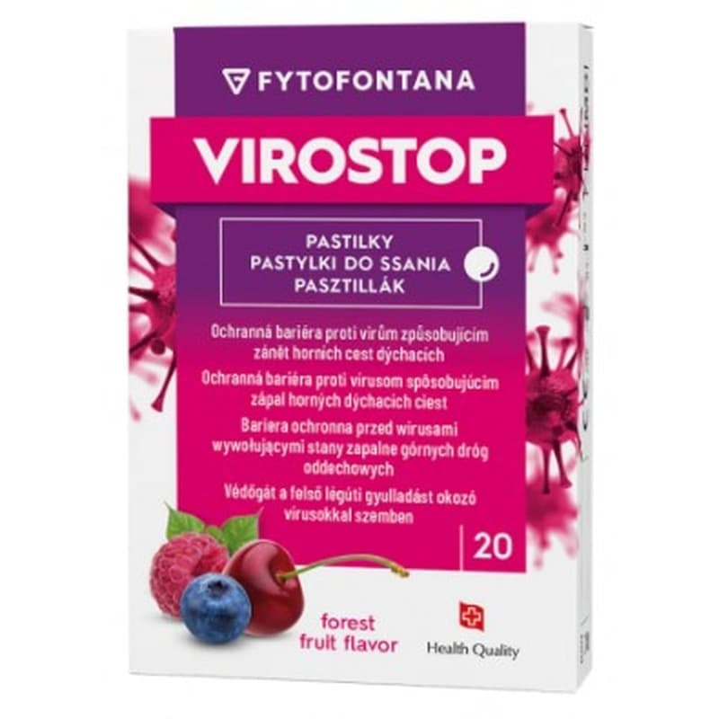 Virostop Fytofontana pasztilla erdei gyümölcs OTE 20 db