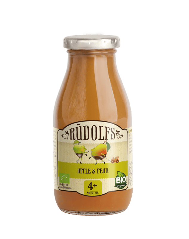 RUDOLFS ORGANIC Bio alma-körte gyümölcsital 4 hónapos kortól