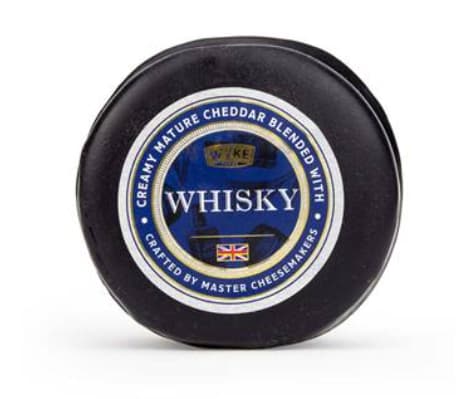 Wyke cheddar sajt whiskyvel, kerek, wax kéregben