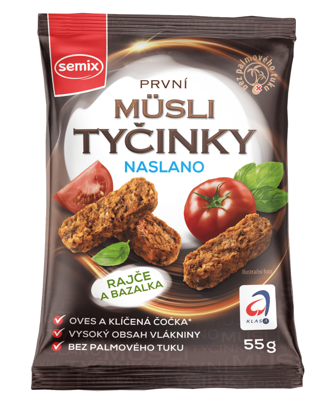 Semix Gluténmentes paradicsom-bazsalikomos müzlifalatok csíráztatott vörös lencsével