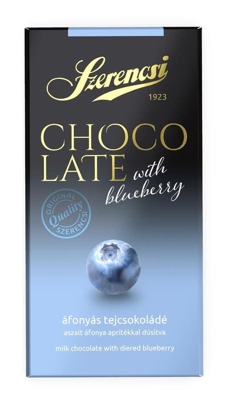 Szerencsi blueberry chips with milk chocolate 90g