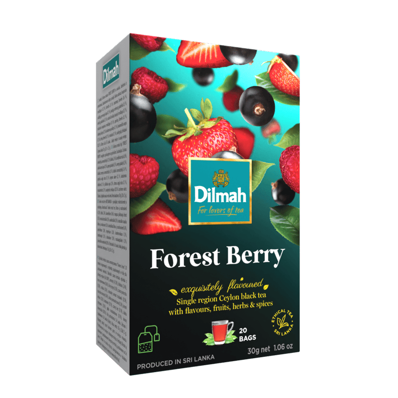 Dilmah Forest Berry erdeigyümölcs aromás fekete tea aromazáró dobozban