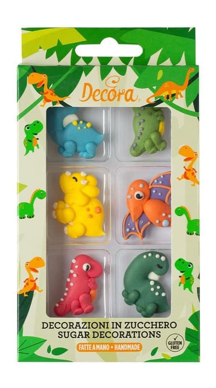 Decora Dinoszaurusz sütemény dekor, 6 darab