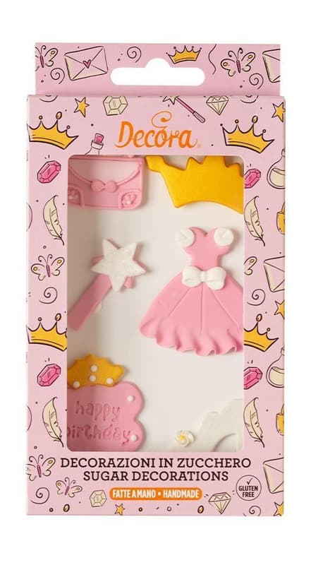 Decora Hercegnős sütemény dekor, 6 darab