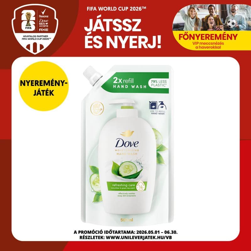 Dove Refreshing folyékony krémszappan utántöltő