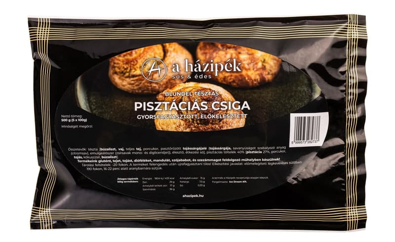 A házipék pisztáciás csiga, előkelesztett, gyorsfagyasztott