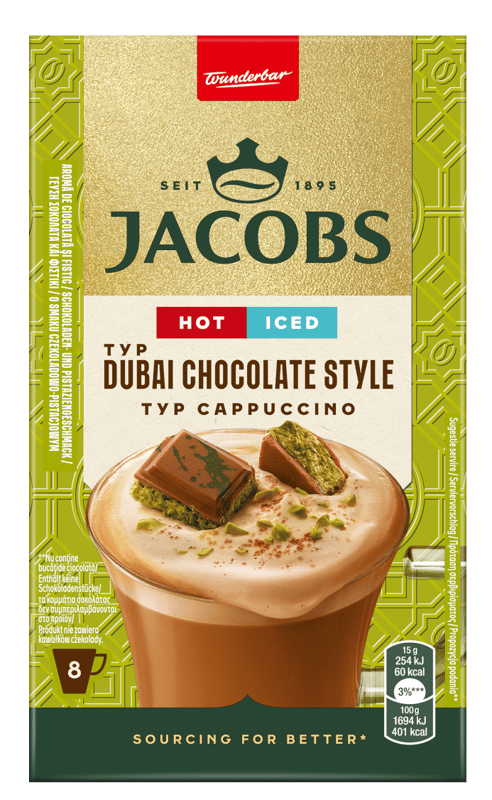 Jacobs Dubai chocolate style cappuccino 8x15g