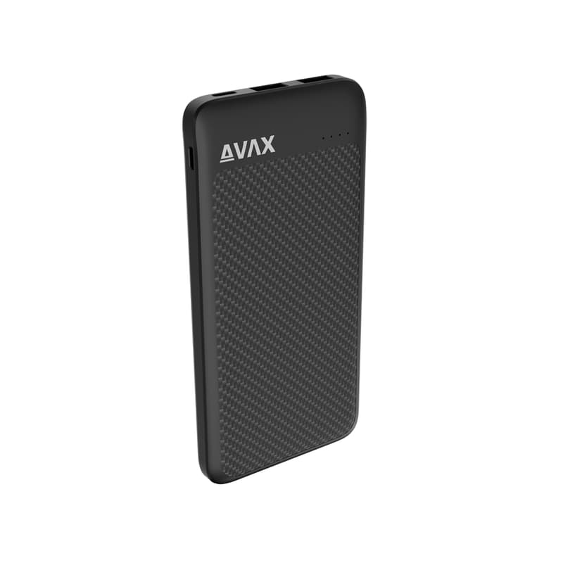AVAX PB120 LIGHTY+ 20W 10.000mAh powerbank USB-C (PD 3.0) + 2×USB-A, fekete