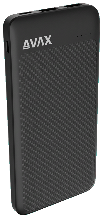 AVAX PB120 LIGHTY+ 20W 10.000mAh powerbank USB-C (PD 3.0) + 2×USB-A, fekete