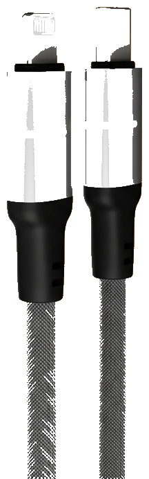 AVAX CB635 STEELY LED 27W USB-C – Lightning gyorstöltő kábel, fonott 1m, fekete