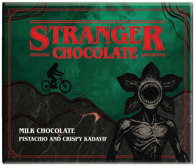 Stranger Milk Chocolate, Pistachio and Crispy Kadayif 