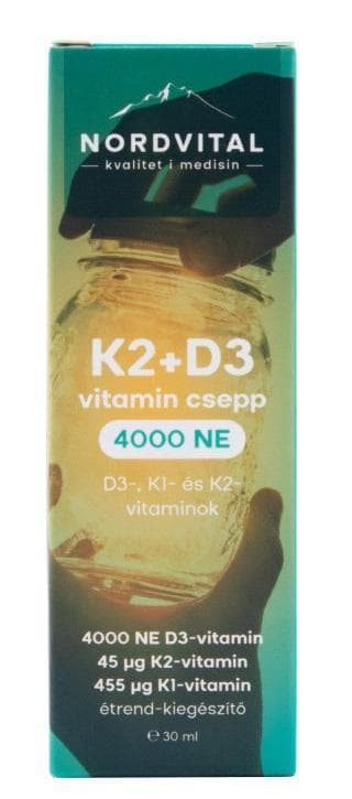 Nordvital D3+K2 drops 30 ml (60 servings)