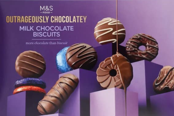 Marks & Spencer Tejcsokoládéba mártott keksz válogatás