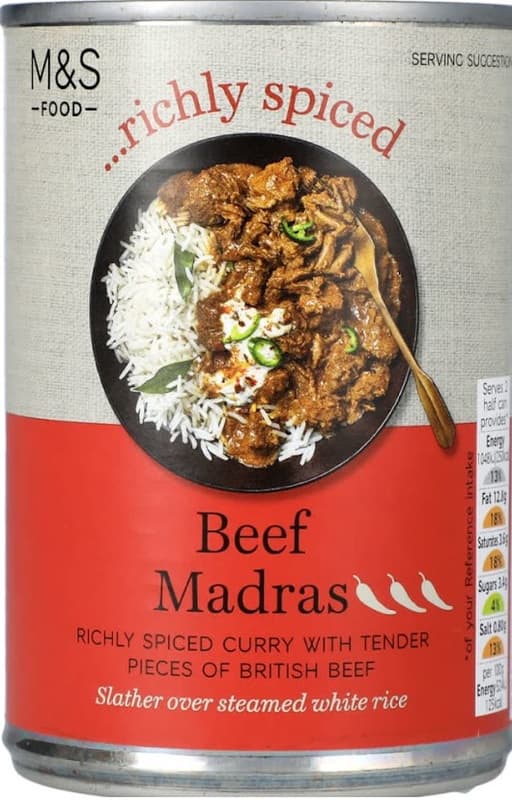 Marks & Spencer Madras curry marhával