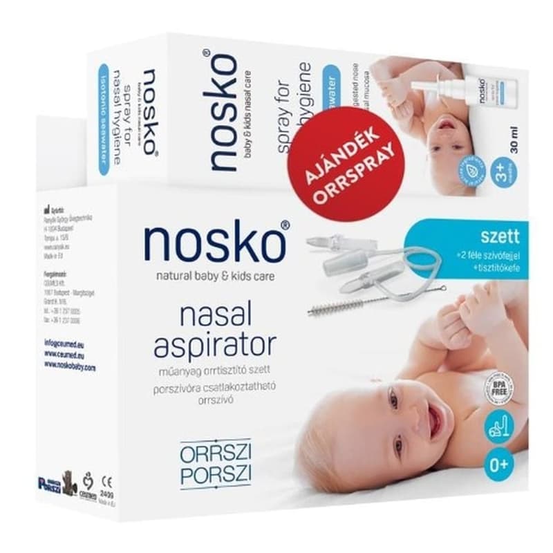 Nosko orrszívó szett +izotóniás orrspray 1 db