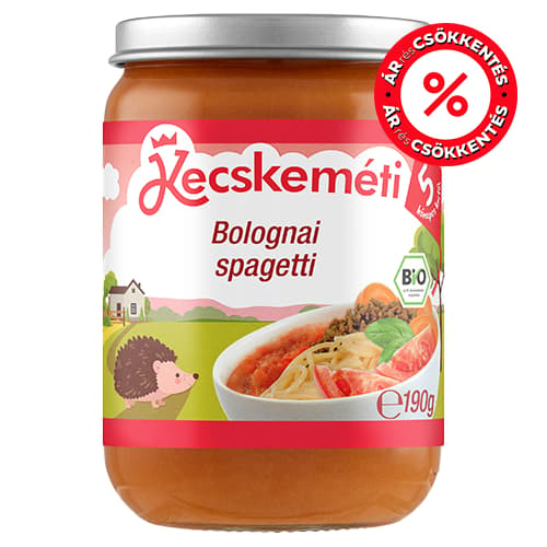 Kecskeméti Bio Bolognai spagetti, 5 hónapos kortól