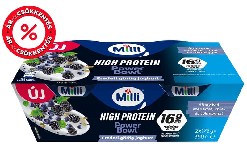Milli Görög Joghurt Áfonyás 2x175G