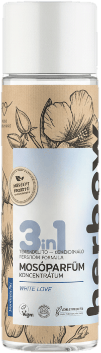 Herbow 3in1 Öblítő és Kondicionáló Mosóparfüm Koncentrátum Fehér Szerelem 200 ml