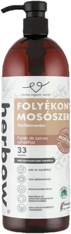 Herbow Folyékony mosószer színes ruhákhoz - Pure Nature (Natúr illat) 1000 ml