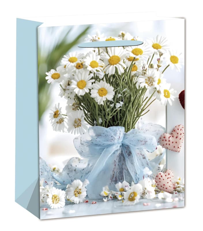 Gift bag daisy bouquet 26x32 cm