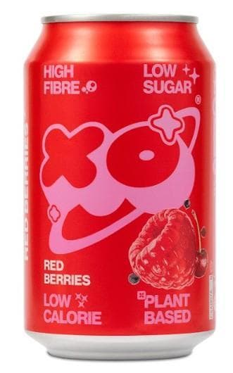 XO prebiotikus soda erdei gyümölcs ízű, alacsony cukortartalmú, szénsavas üdítőital