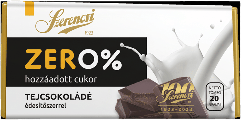Szerencsi ZERO tejcsokoládé édesítőszerrel