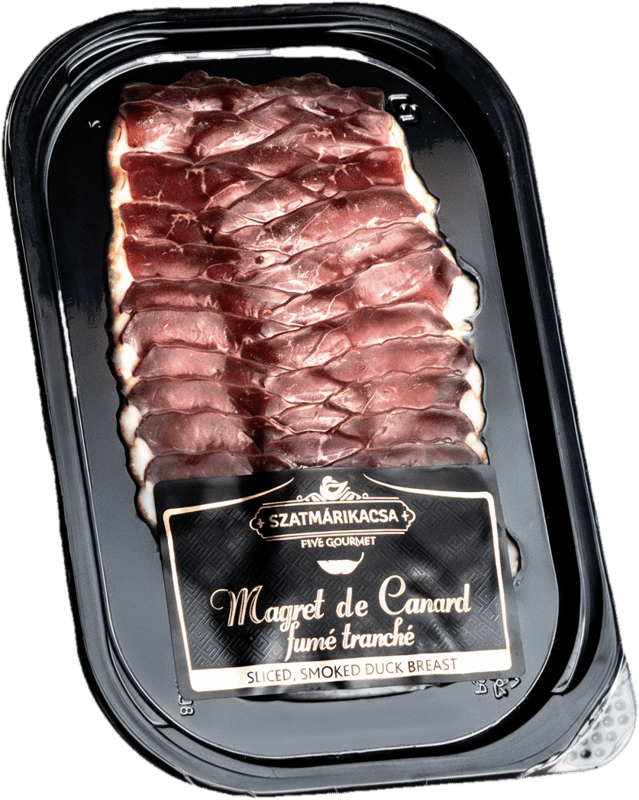 Smoked sliced duck breast