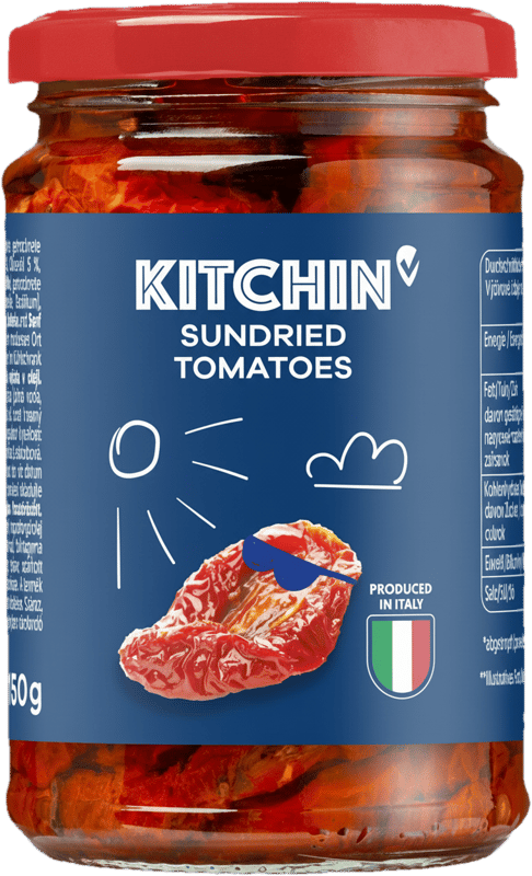 Sundried tomatoes in sunflower oil and olive oil