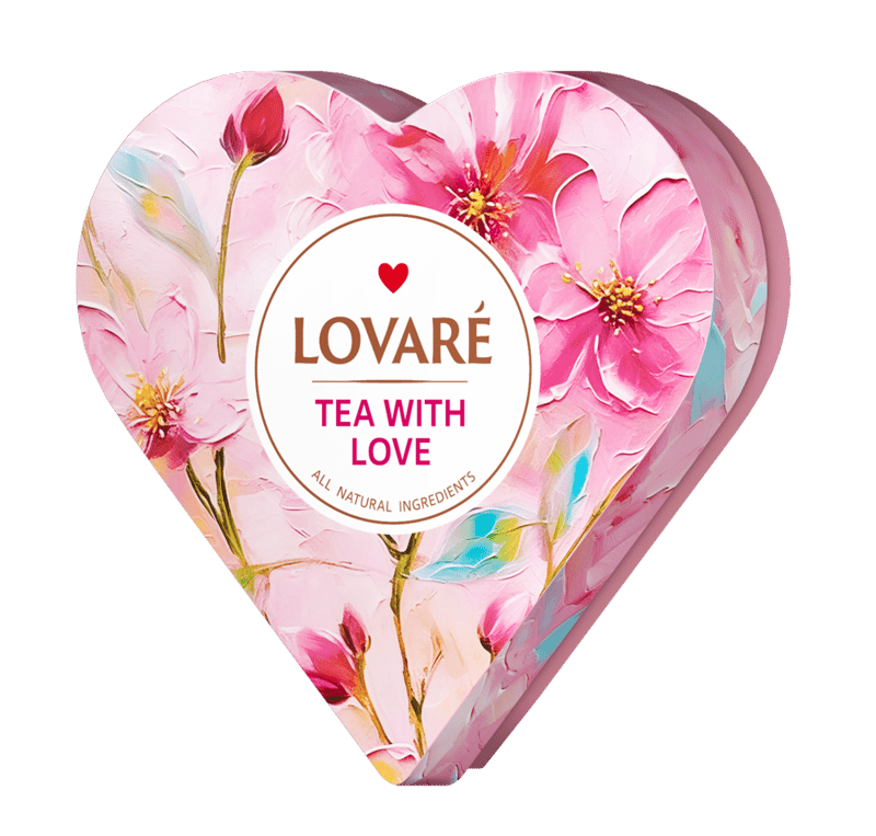 Lovaré Tea With Love, filteres ízesített tea szív dobozban (68 g)