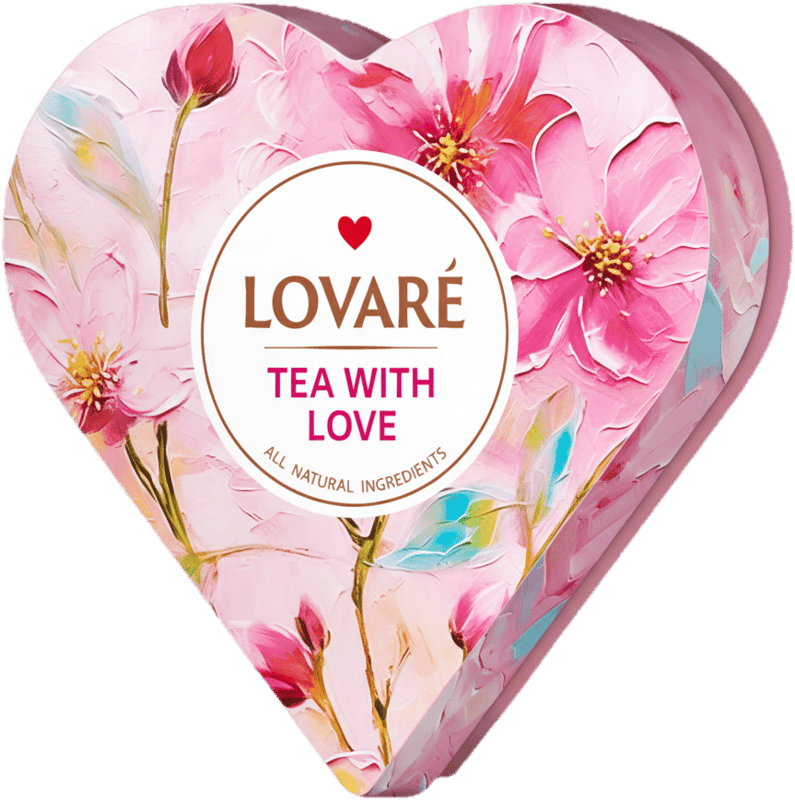 Lovaré Tea With Love, filteres ízesített tea szív dobozban (68 g)