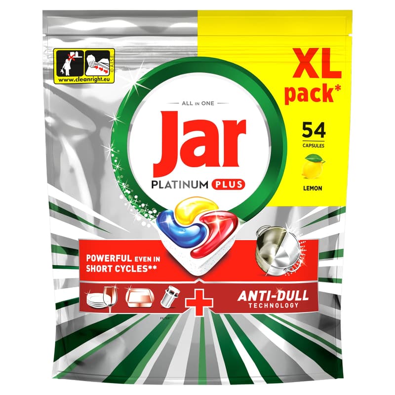 Jar Platinum Plus All in One Mosogatókapszula Lemon, 54 db